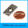 Thin neodymium magnet bar with one hole